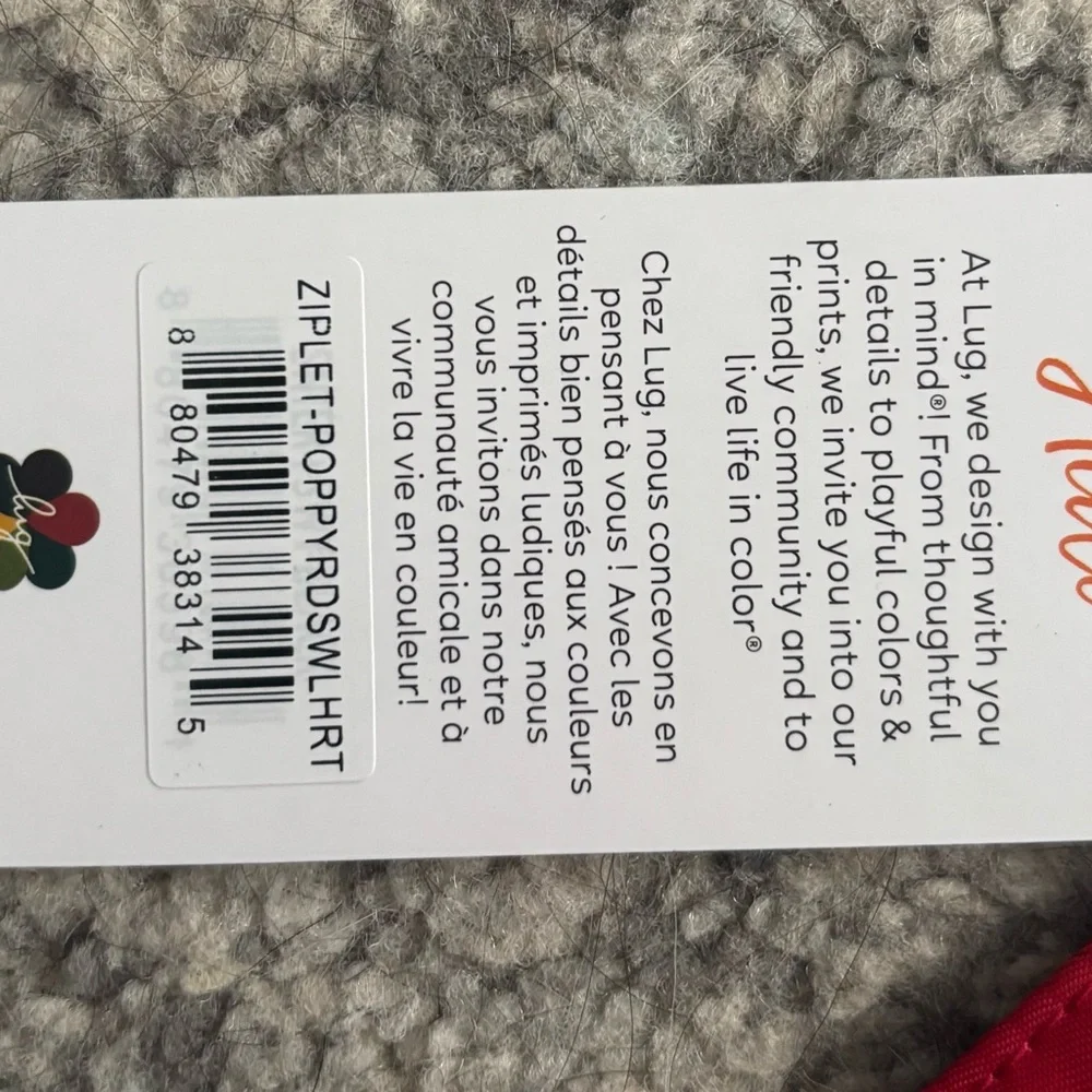 NWT Lug ziplet in poppy red - Picture 3 of 4